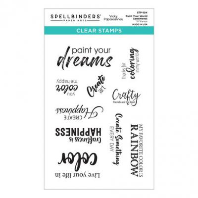 Spellbinders Clear Stamps -  Paint Your World